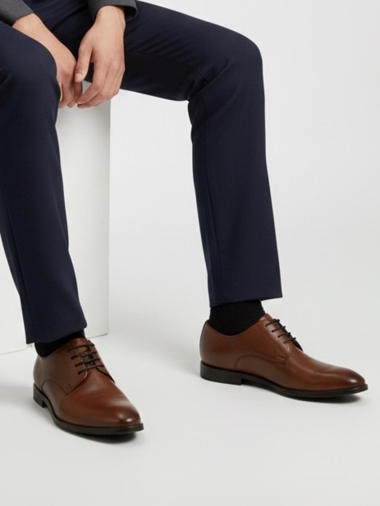 H&M Other - NWT H&M Men’s Brown Faux Leather Oxfords Classic Style Size 8.5 mens dress shoes